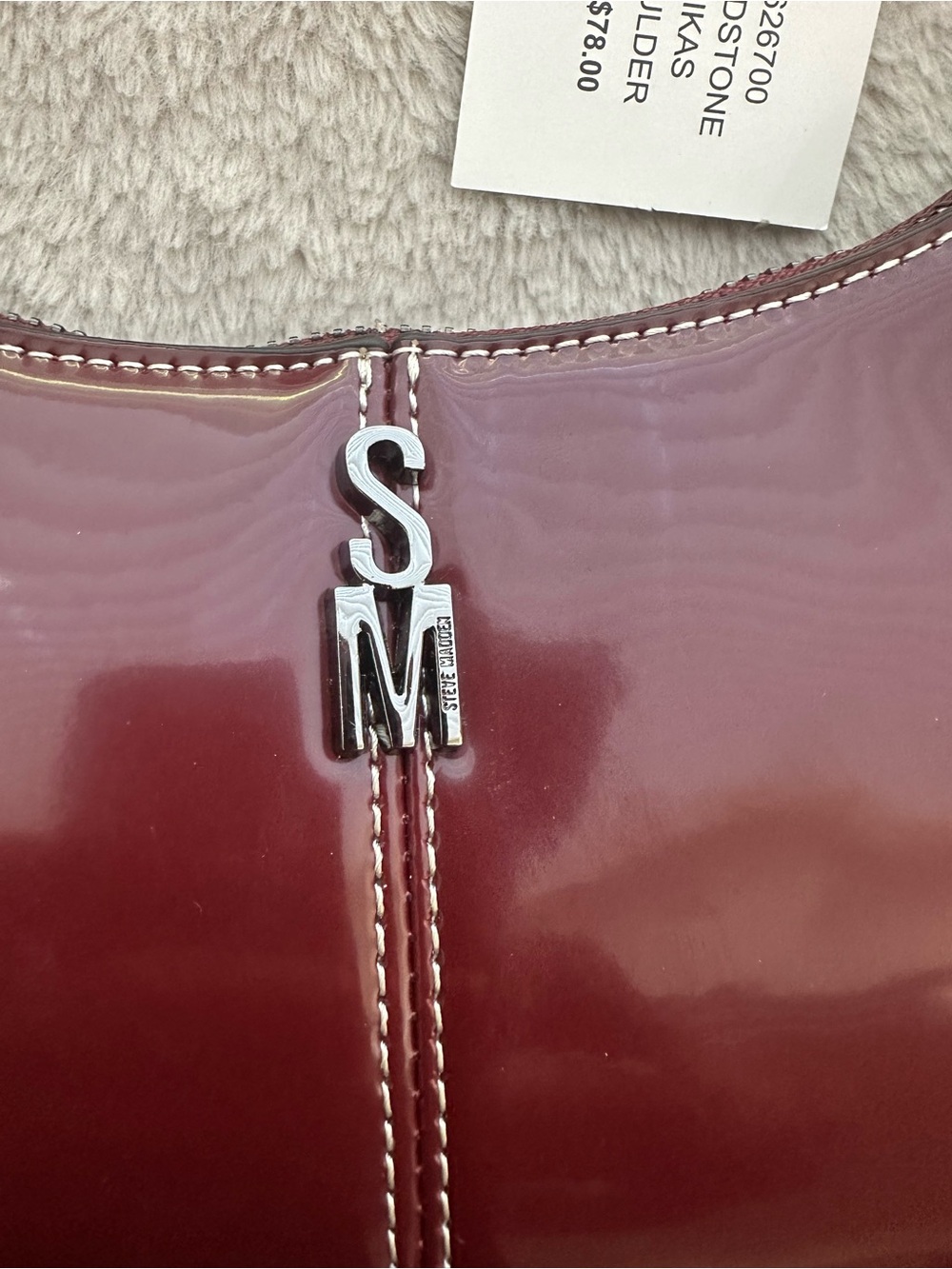 STEVE MADDEN Bmikas Glossy Bloodstone Shoulder Bag - Picture 10 of 14